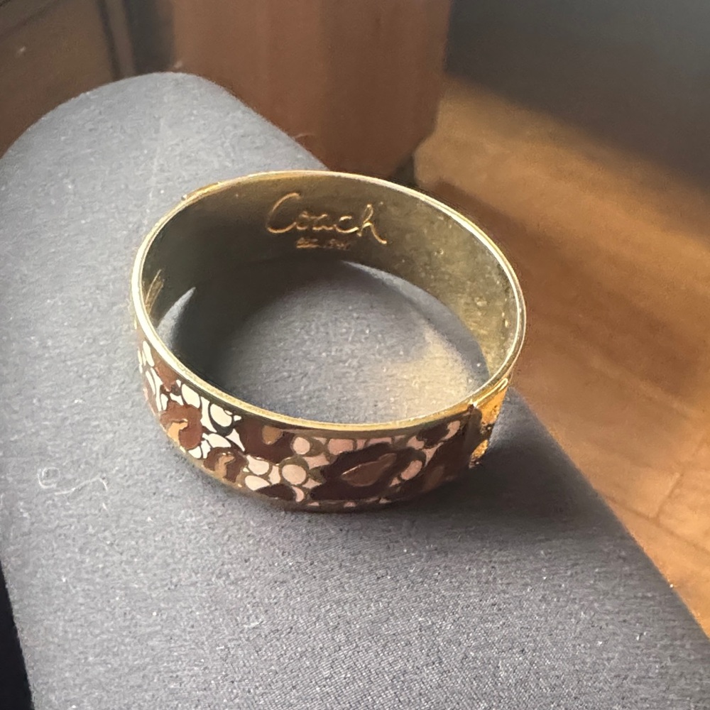 Coach Signature Brown and Gold Bracelet